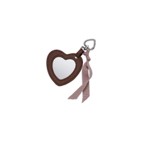 Heart Lommespeil Nøkkelring Brown