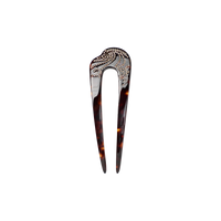 Madi French Hårnål Dark Tortoise