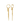 Bildet viser et par gullfargede øreringer. Hver ørering har en ringformet del som festes i øret, og fra denne henger det flere tynne kjeder i varierende lengder. Øreringene har en elegant og delikat design.