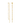 Bildet viser et par lange, gullfargede øredobber. Øredobbene har en bølgete design med en liten, rund detalj øverst som festes til øret. Designet er elegant og delikat.
