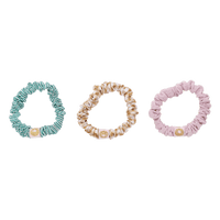 Tricolor Stripes Scrunchies Green