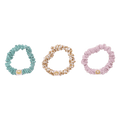 Tricolor Stripes Scrunchies Green